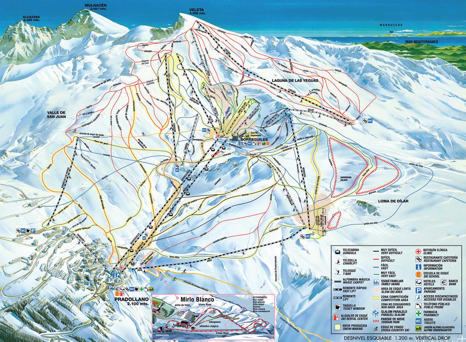 Sierra Nevada Slope Map