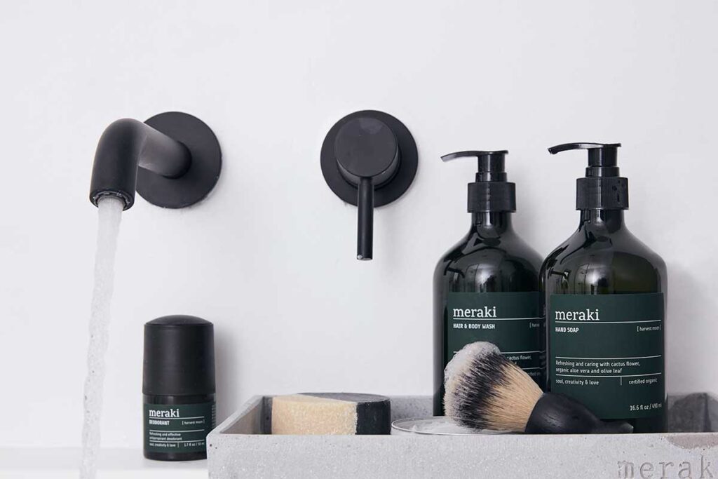 Beautiful organic Meraki toiletries in Swish properties